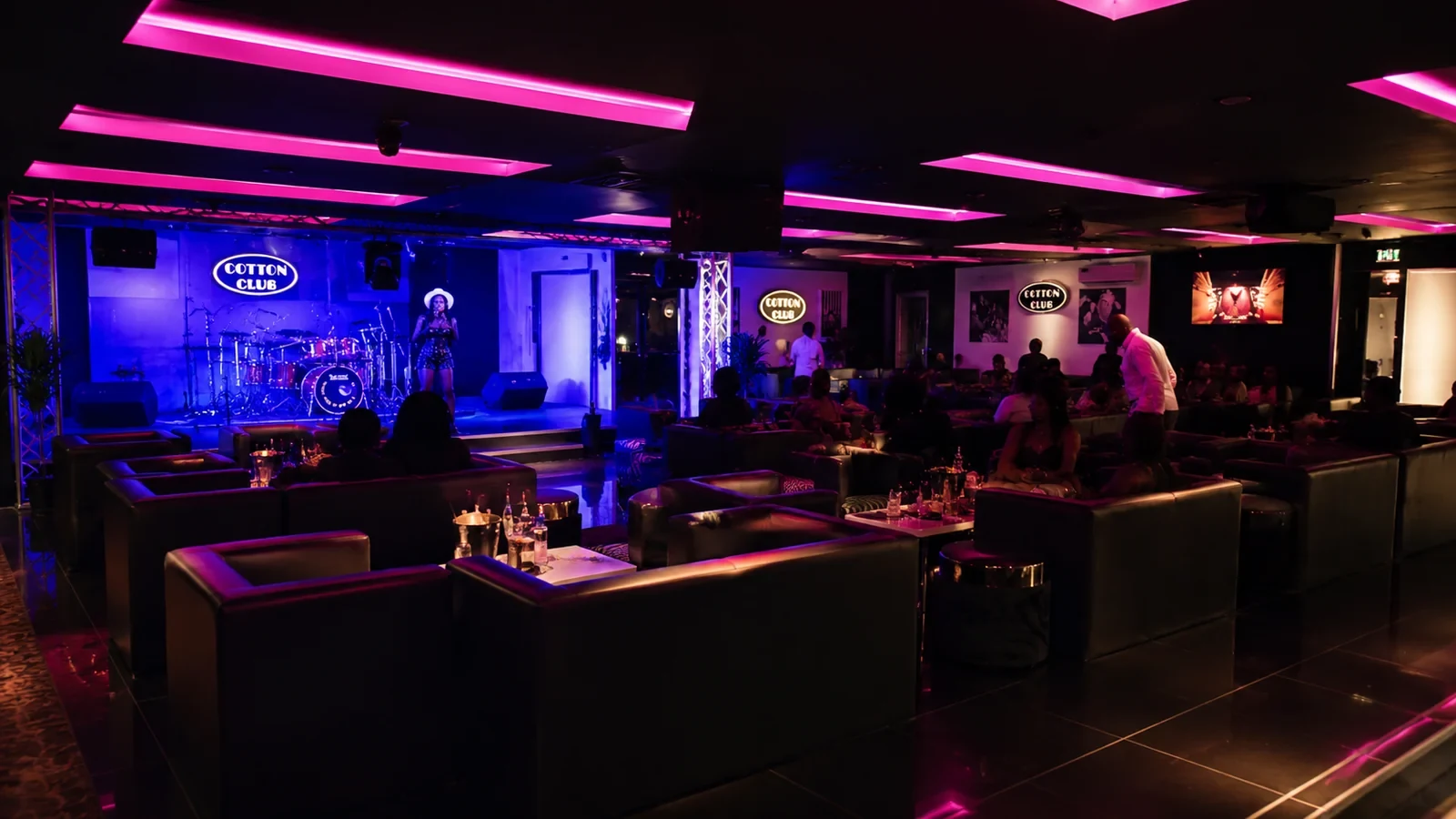 Wide view of Cotton Club seating and stage